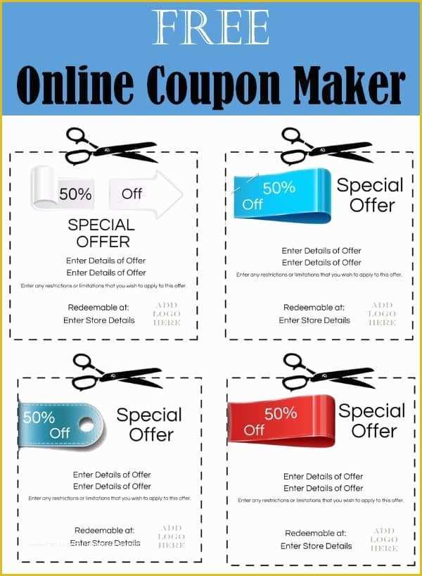 Free Online Coupon Maker Template Of Coupon Maker