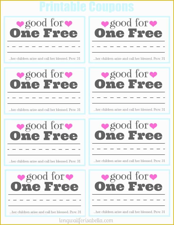 Free Online Coupon Maker Template Of Printable Coupon Book for Mom