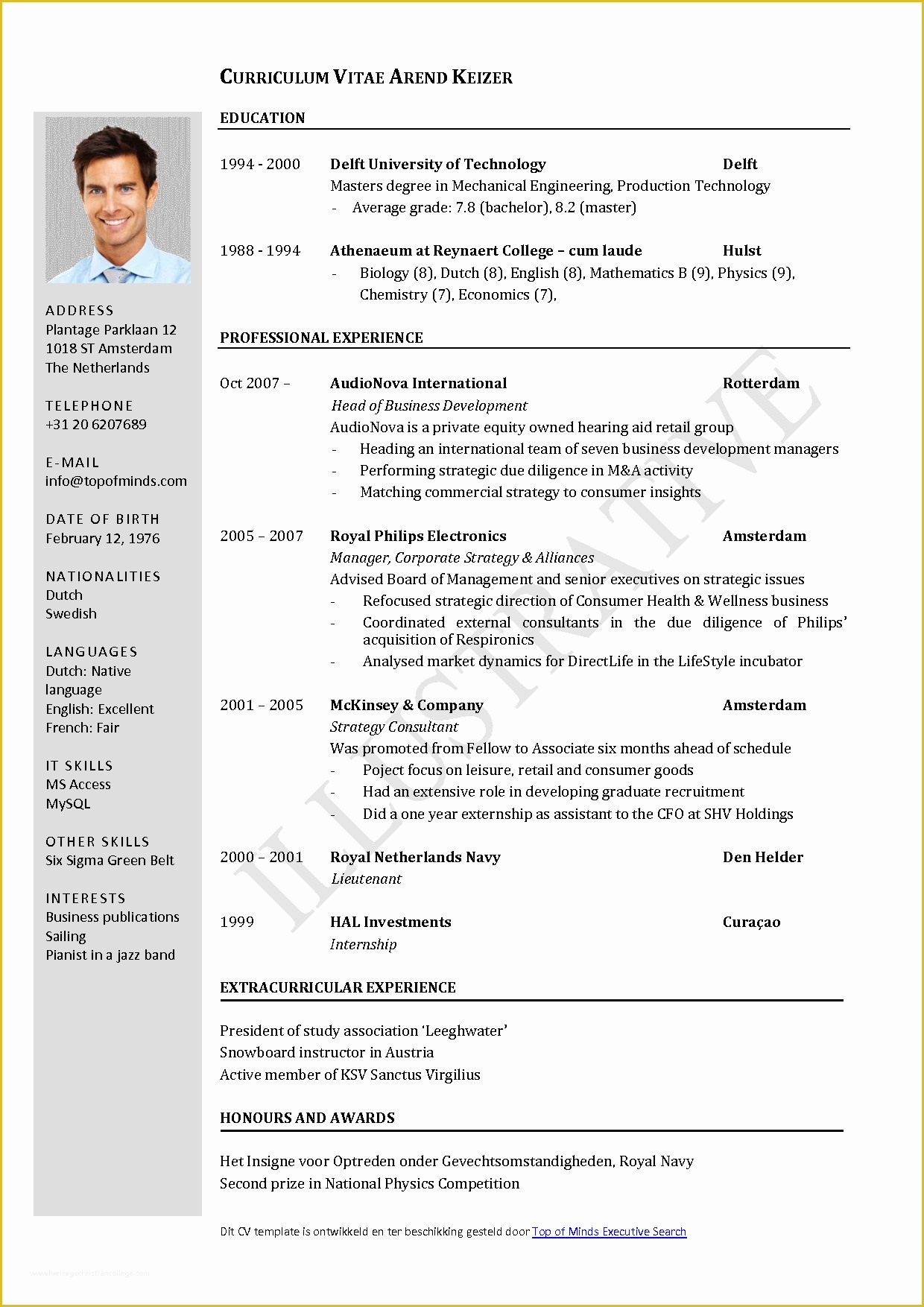 Free Online Cv Templates Of Free Curriculum Vitae Template Word