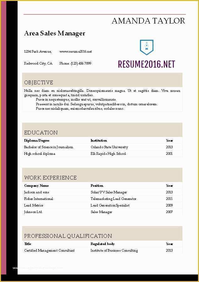 Free Online Cv Templates Of Resume 2016 Download Resume Templates In Word