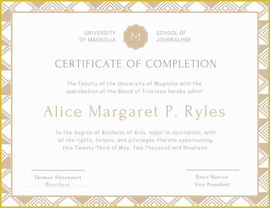 Free Online Diploma Templates Of Customize 71 Diploma Certificate Templates Online Canva