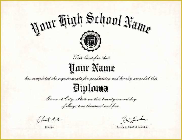 Free Online Diploma Templates Of Free Printable High School Diploma Templates
