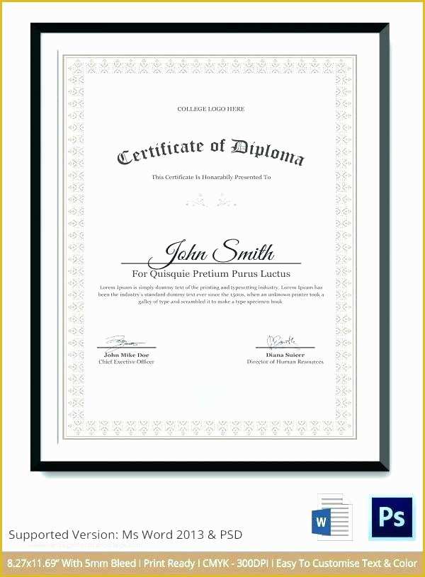 Free Online Diploma Templates Of High School Diploma Wording Templates Free Print Can I A