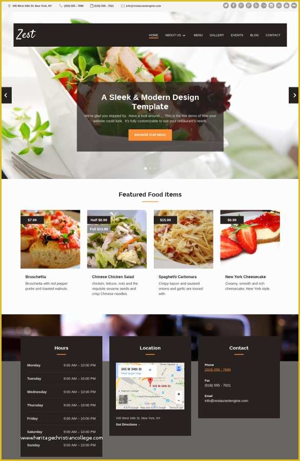 Free Online Food ordering Website Templates Of 34 Restaurant HTML5 Website themes &amp; Templates