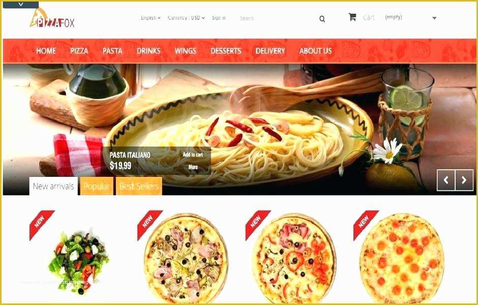 Free Online Food ordering Website Templates Of Delivery Website Template Food theme Pizza Free Download