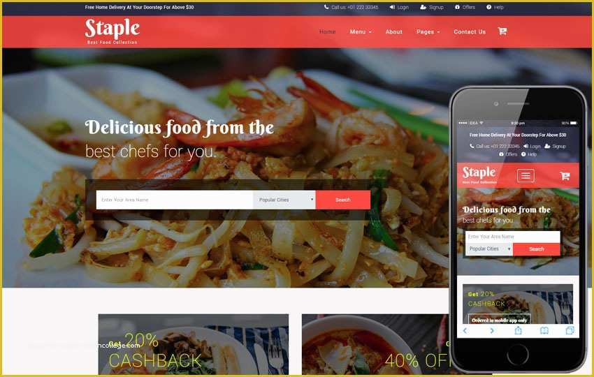 Free Online Food ordering Website Templates Of Free Grand Hotel Web Template and Mobile Website Template