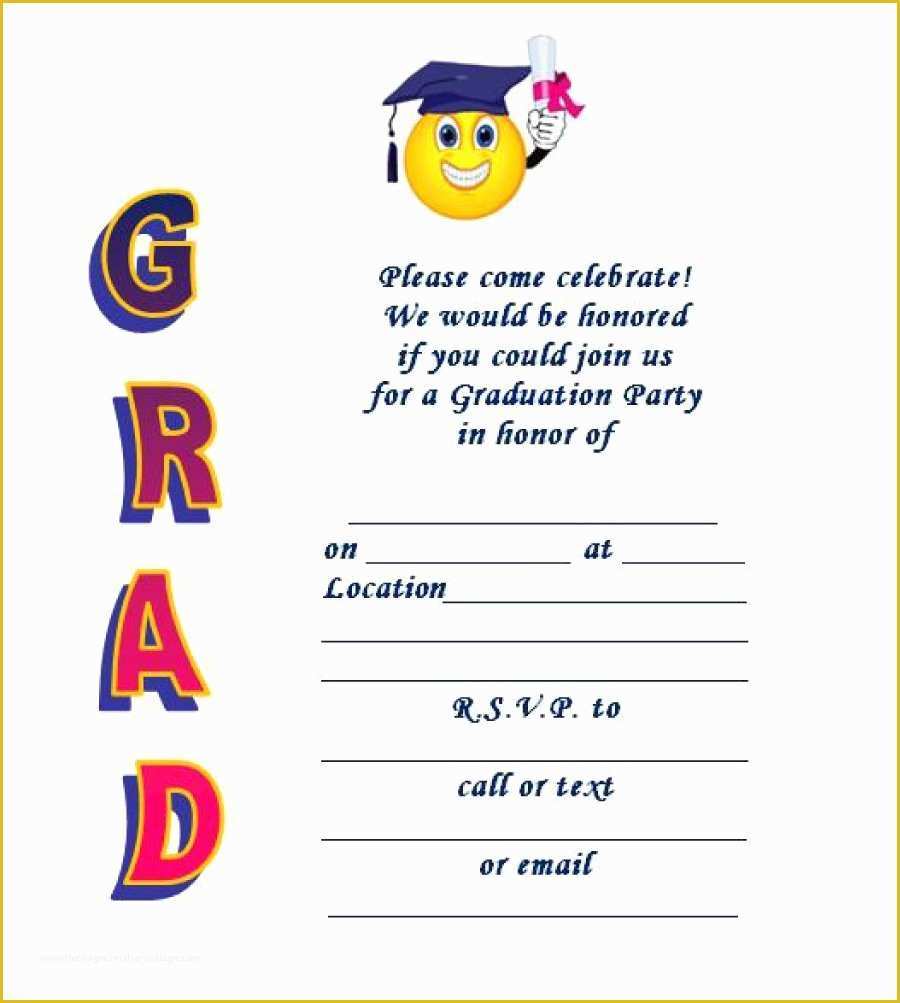 Free Online Graduation Party Invitation Templates Of 40 Free Graduation Invitation Templates Template Lab