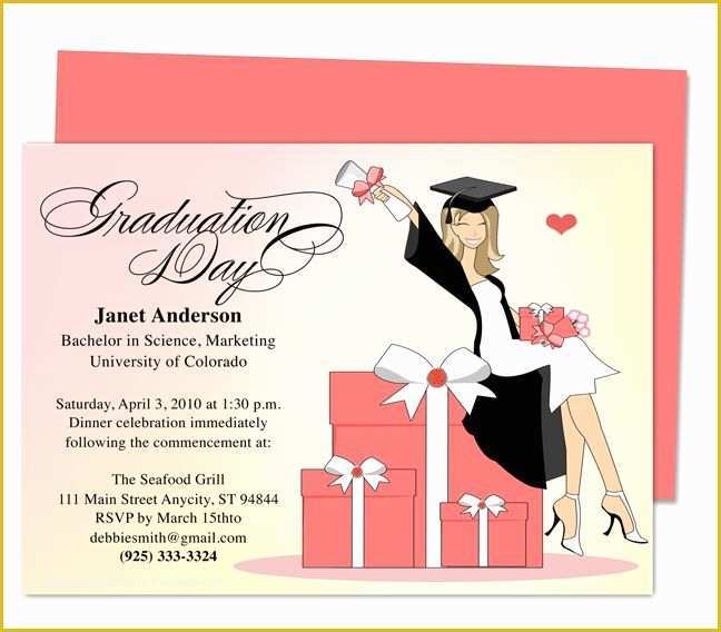 Free Online Graduation Party Invitation Templates Of Best 46 Printable Diy Graduation Announcements Templates