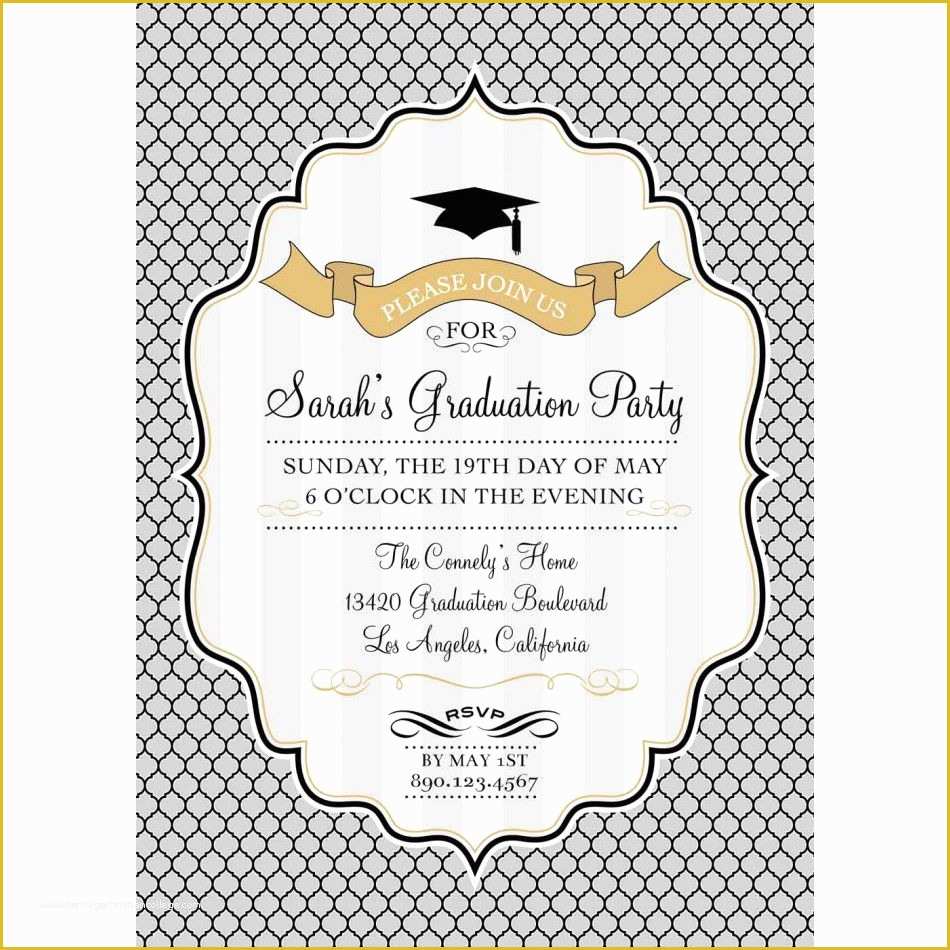 Free Online Graduation Party Invitation Templates Of Card Template Graduation Invitation Template Card