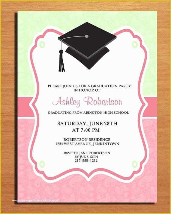 Free Online Graduation Party Invitation Templates Of Free Printable Graduation Party Invitation Template
