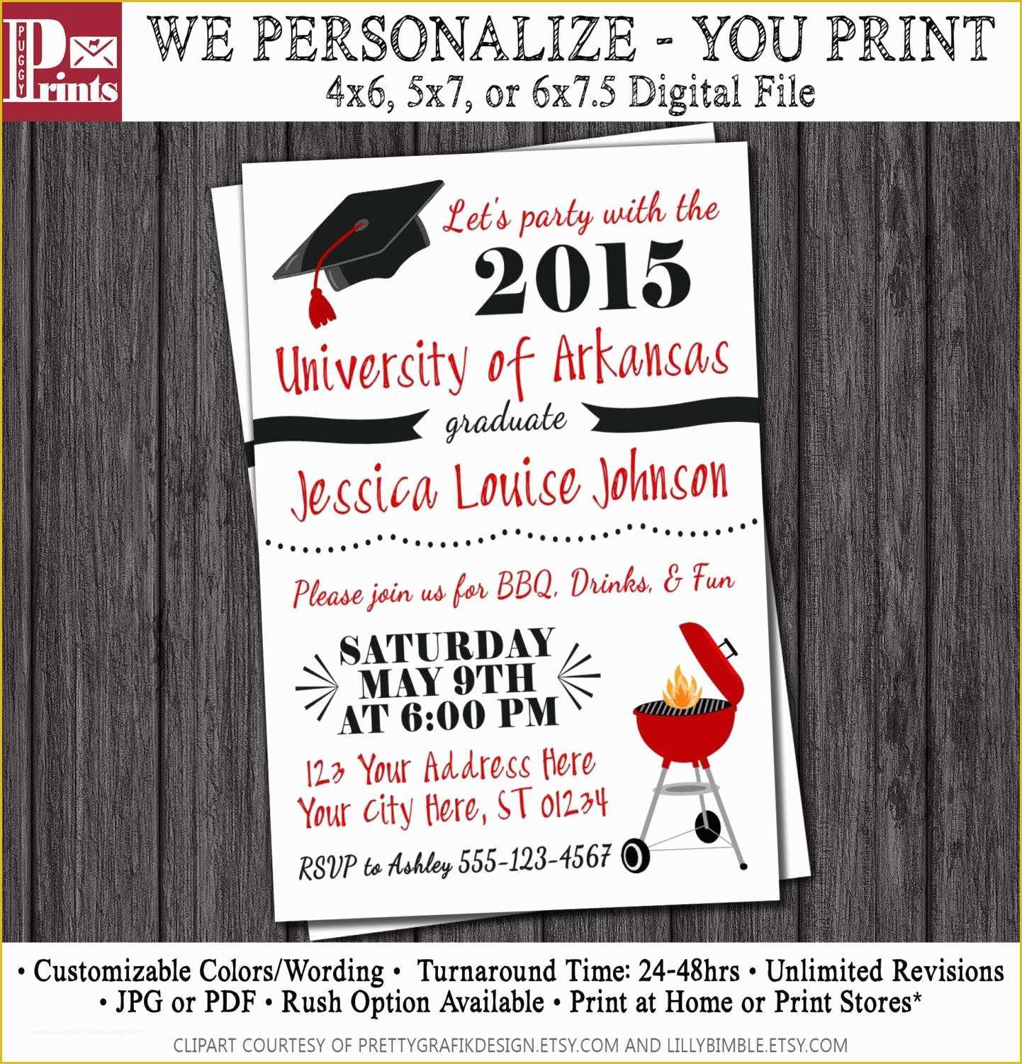 Free Online Graduation Party Invitation Templates Of Free Printable Graduation Party Invitation Templates for