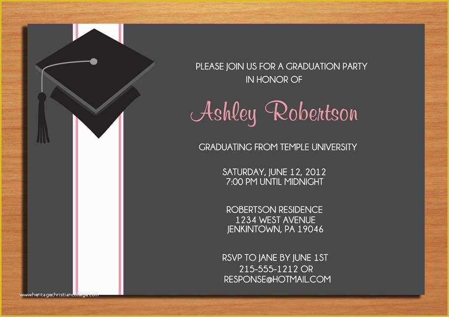 Free Online Graduation Party Invitation Templates Of Party Invite Template Powerpoint Bountrfo