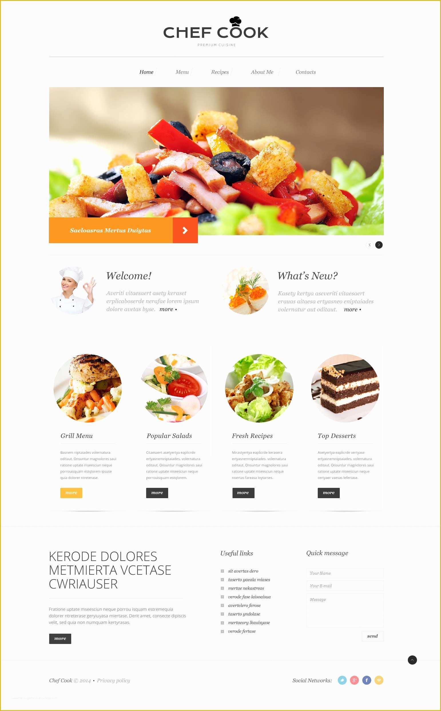 Free Online Grocery Website Template Of Cooking Responsive Website Template