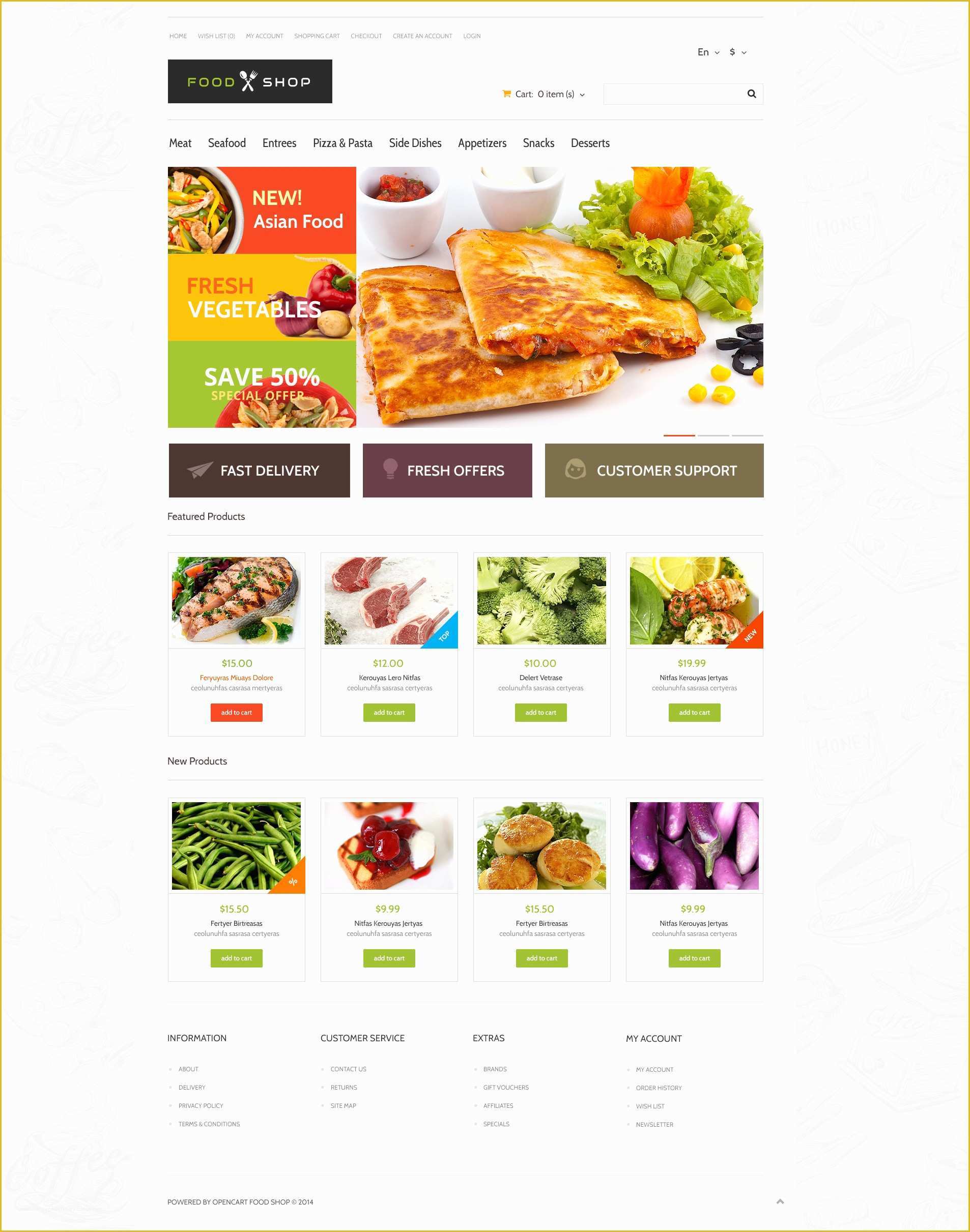 Free Online Grocery Website Template Of Food Store Responsive Opencart Template