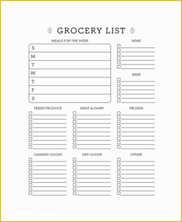 Free Online Grocery Website Template Of Grocery List Template 13 Free Pdf Psd Documents