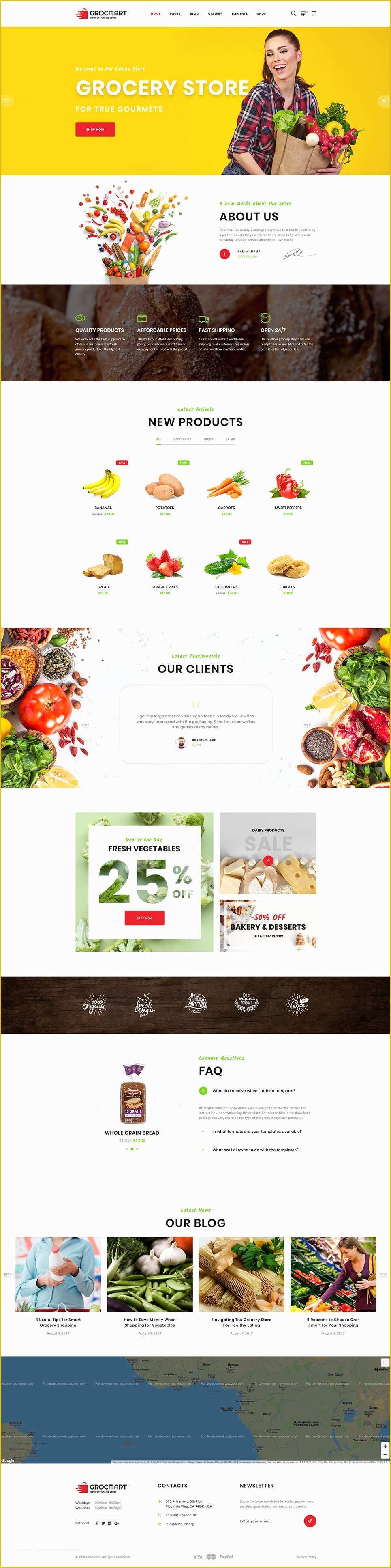 Free Online Grocery Website Template Of Grocery Store Responsive Website Template