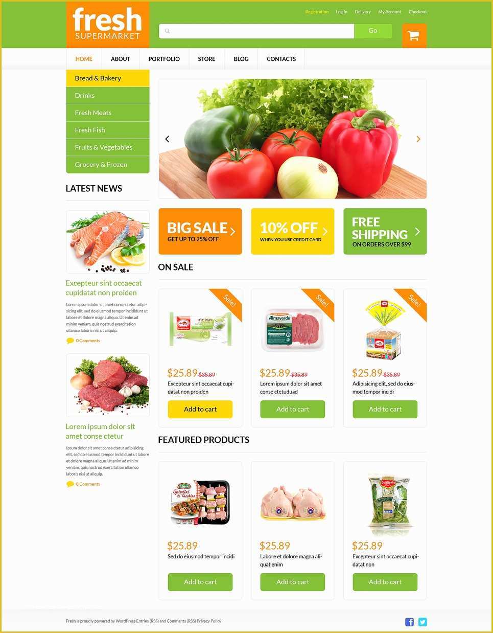 Free Online Grocery Website Template Of Grocery Web Shop Woo Merce theme
