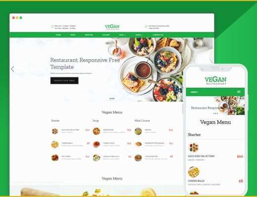 Free Online Grocery Website Template Of Vegan Beautiful Restaurant Website Design Psd Free Ease