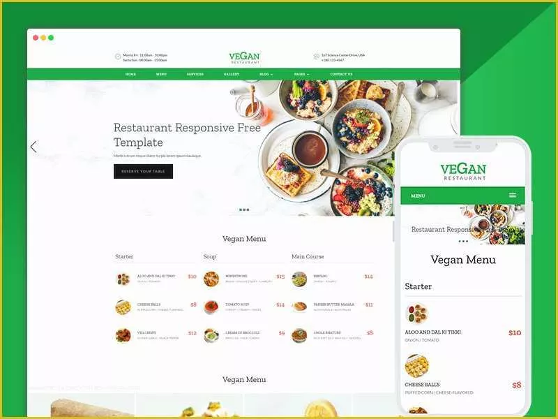 Free Online Grocery Website Template Of Vegan Beautiful Restaurant Website Design Psd Free Ease