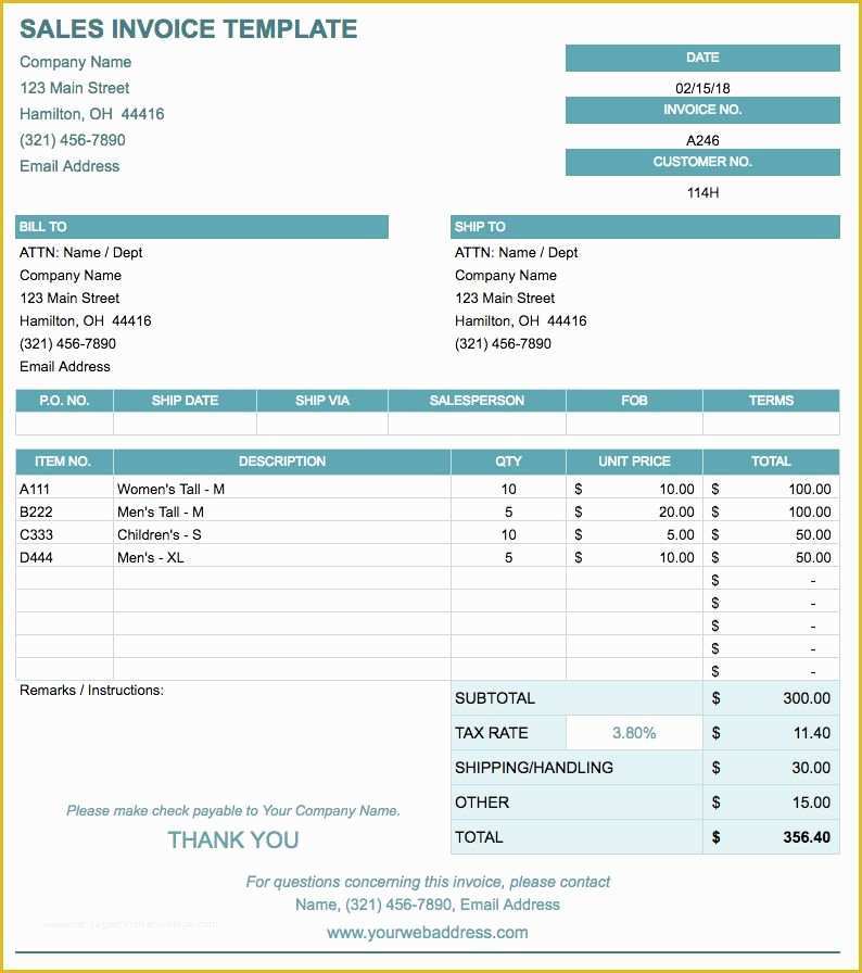 Free Online Invoice Template Of Free Google Docs Invoice Templates