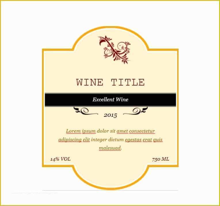 Free Online Label Templates Of 40 Free Wine Label Templates Editable Template Archive