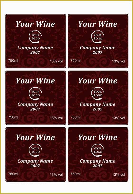 Free Online Label Templates Of Wine Label Labeljoy