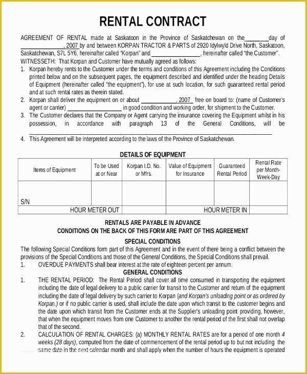 Free Online Lease Template Of 15 Rental Contract Templates Pdf Docs Word