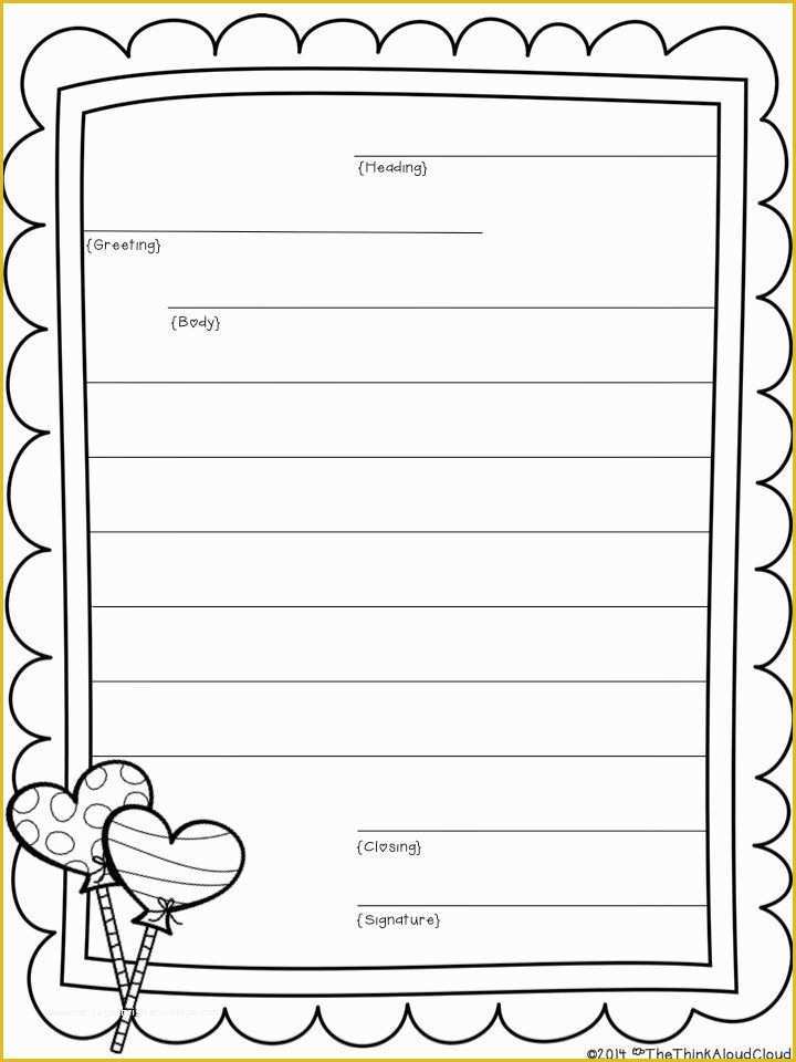 Free Online Letter Templates Of Free Friendly Letter Writing Template with Scaffolding for