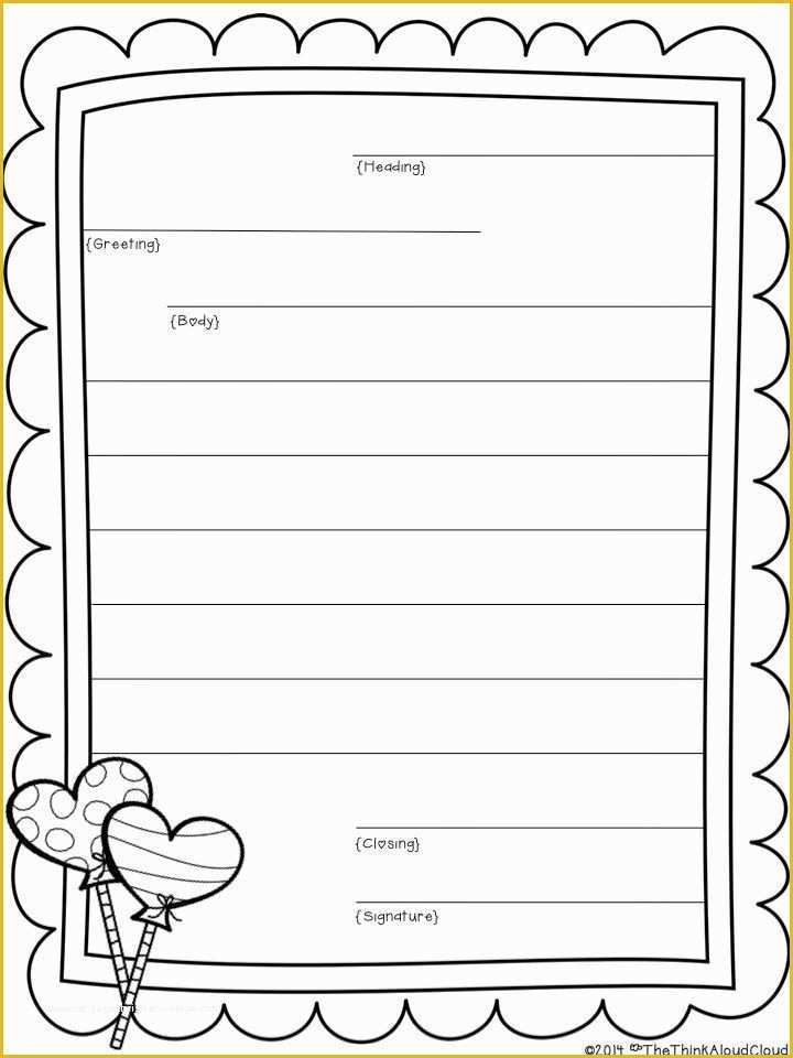 Free Online Letter Templates Of Free Friendly Letter Writing Template with Scaffolding for