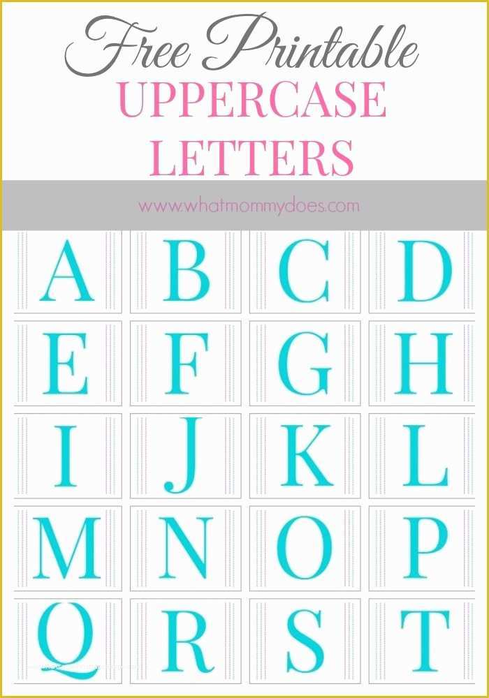 Free Online Letter Templates Of Free Printable Alphabet Letters A to Z