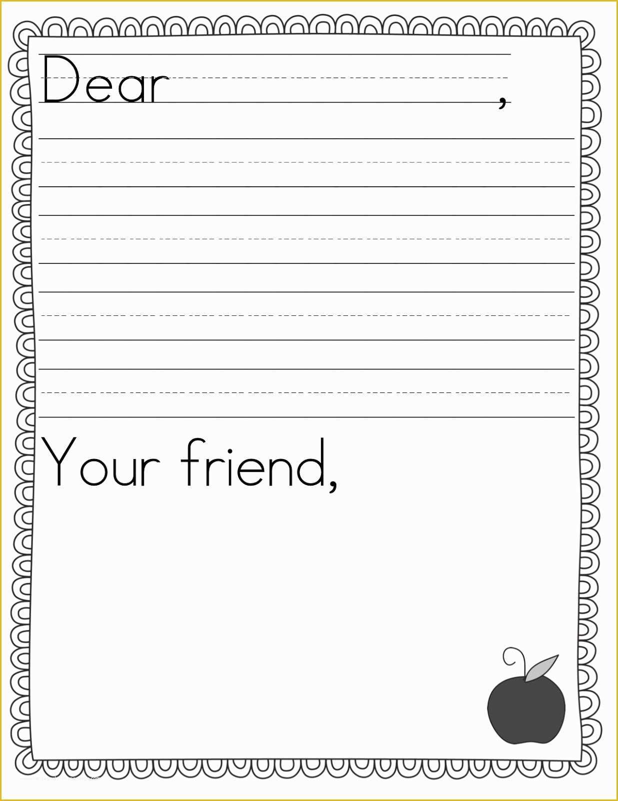 Free Online Letter Templates Of Free Printable Letter Writing Templates Printable Pages