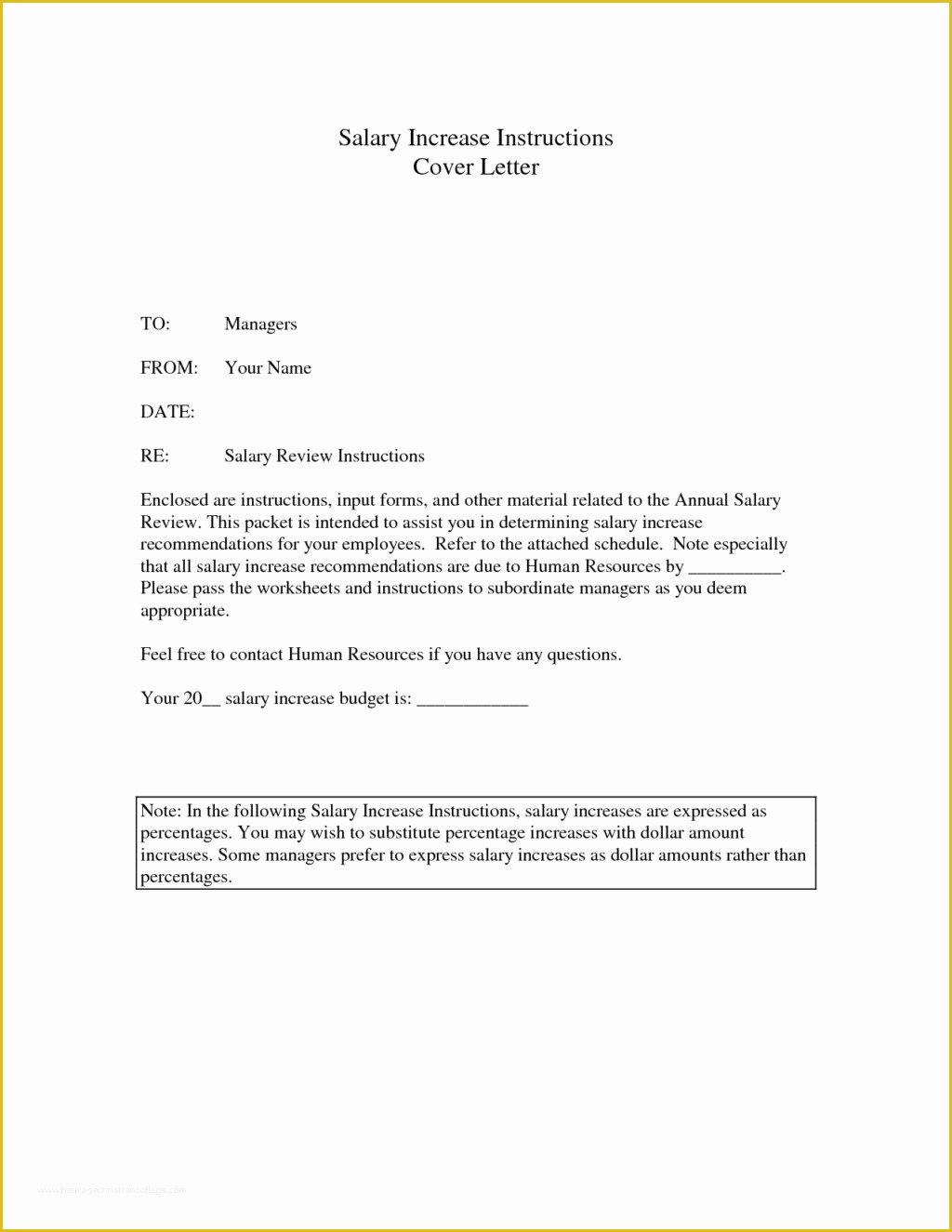 Free Online Letter Templates Of Free Printable Salary Increase Letter Template Cover