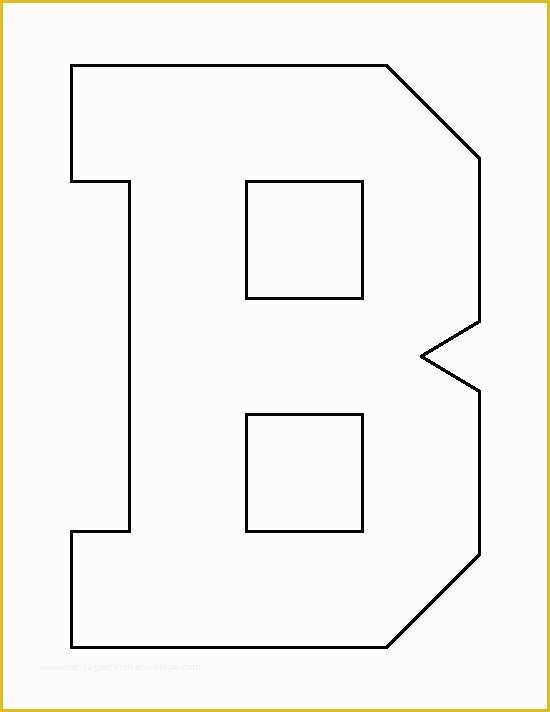 Free Online Letter Templates Of Letter B Pattern Use the Printable Outline for Crafts
