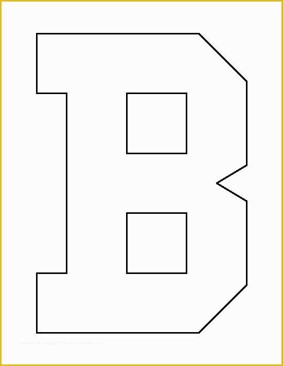 Free Online Letter Templates Of Letter B Pattern Use the Printable Outline for Crafts