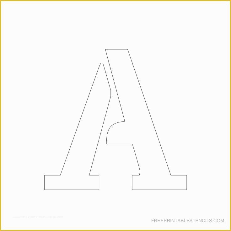Free Online Letter Templates Of Printable 3 Inch Letter Stencil A Has Full Alphabet
