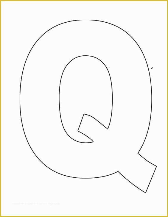 Free Online Letter Templates Of Printable Letter Q Template Alphabet Letter Q Templates