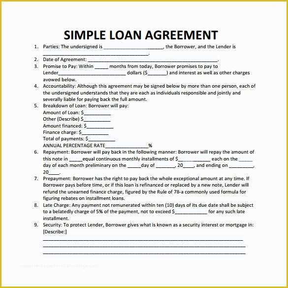 Free Online Loan Agreement Template Of 30 Loan Contract Templates – Pages Word Docs