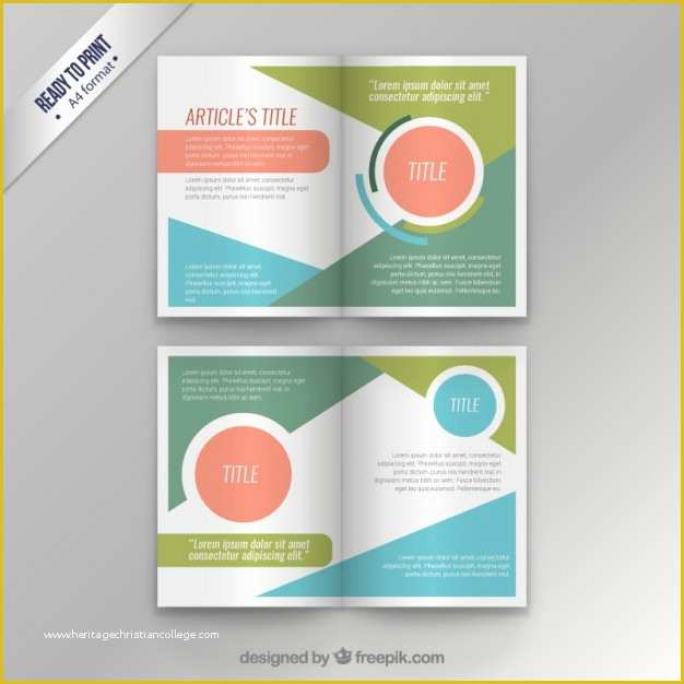 Free Online Magazine Template Of Colorful Modern Magazine Template Vector