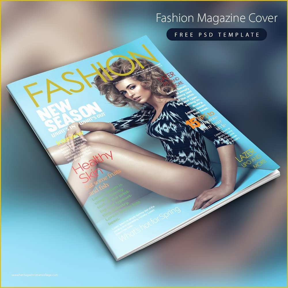 Free Online Magazine Template Of Fashion Magazine Cover Free Psd Template Download