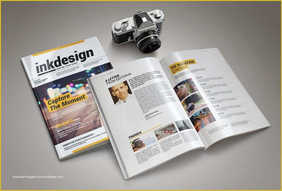 Free Online Magazine Template Of Inkdesign Magazine Template