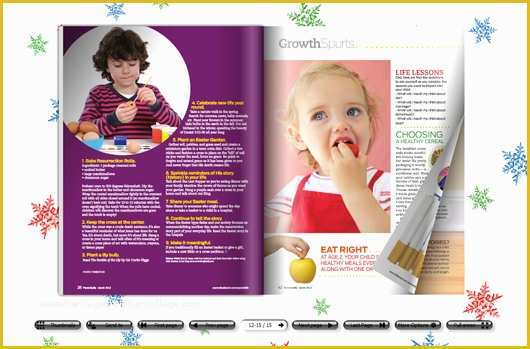 Free Online Magazine Template Of Make Funny Kids Magazine with Amazing Page Flip Effect