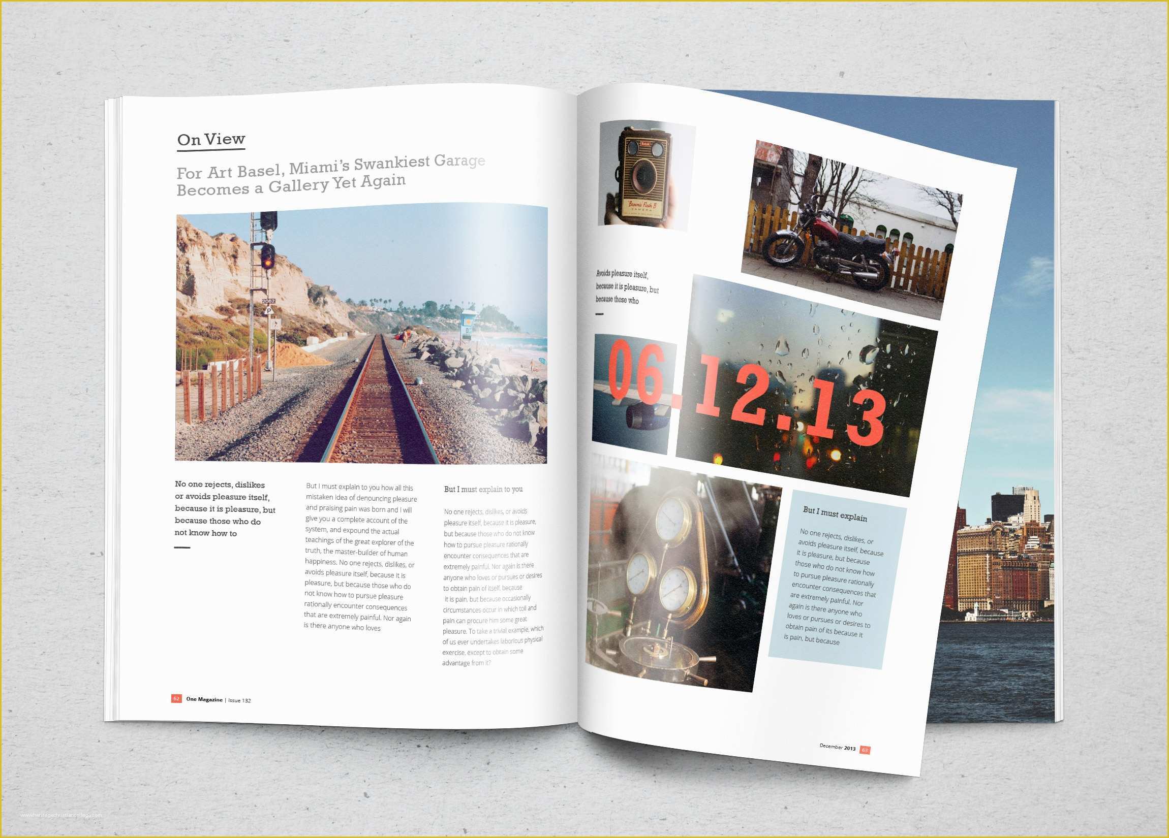 Free Online Magazine Template Of Realistic Magazine Mockup