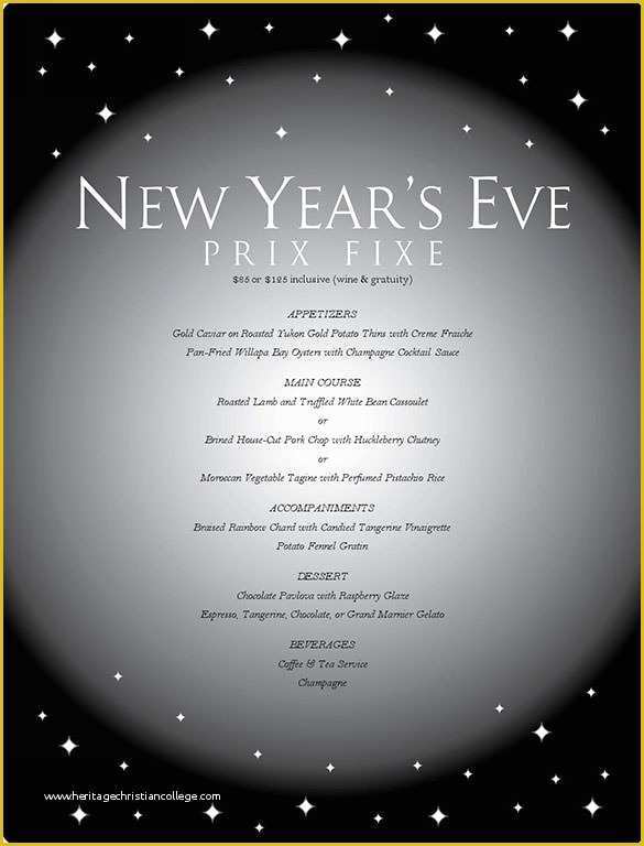 Free Online Menu Templates Of 9 New Year Menu Templates Psd Eps Illustrator Pdf