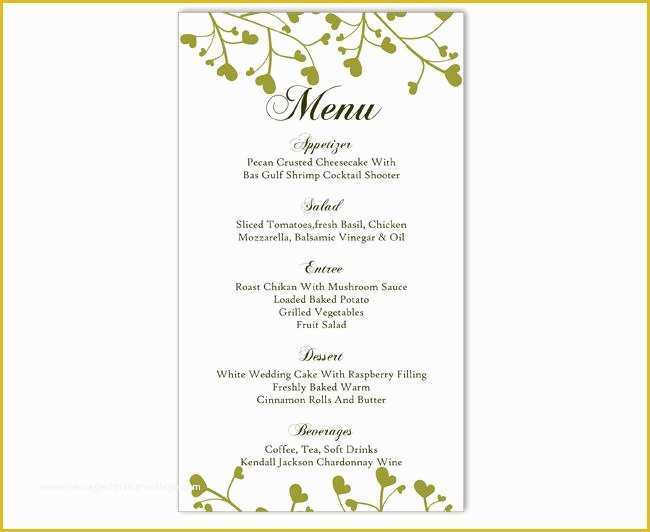 Free Online Menu Templates Of Menu Template Word