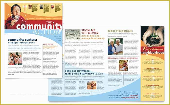 Free Online Newsletter Templates Pdf Of Munity Non Profit Newsletter Template Design