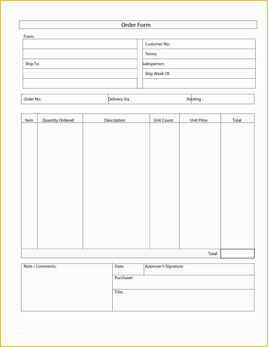 Free Online order form Template Of 40 order form Templates [work order Change order More]