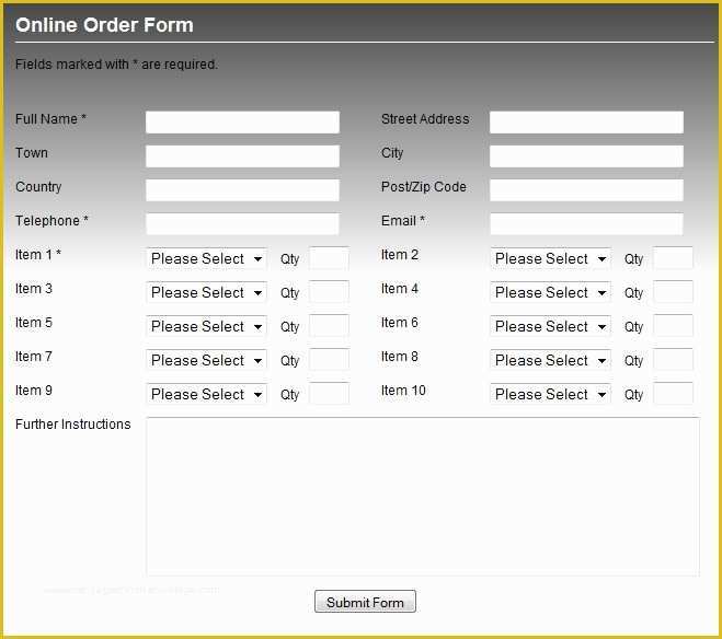 Free Online order form Template Of order forms Professional order form Template Scripts for