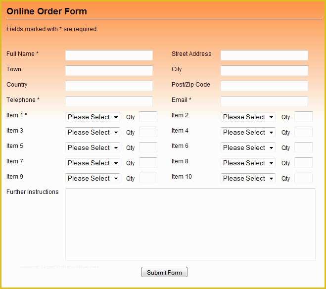 Free Online order form Template Of order forms Professional order form Template Scripts for