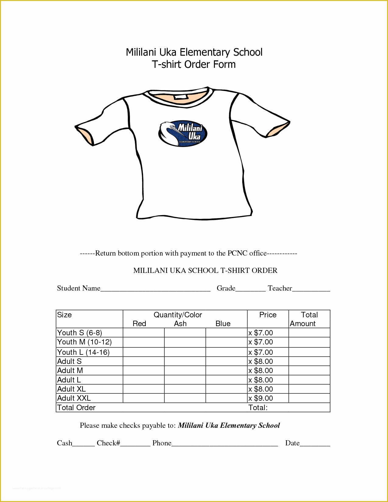 Free Online order form Template Of School T Shirt order form Template Awana