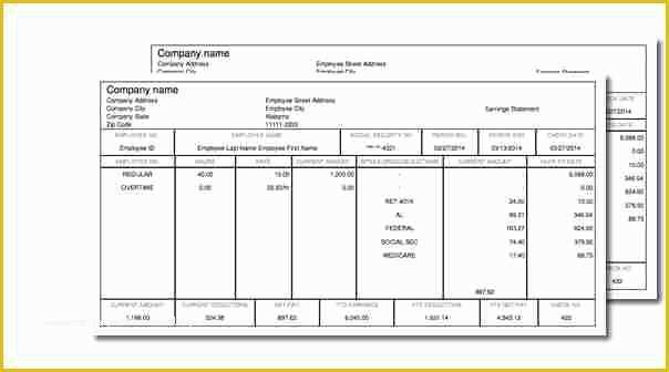 Free Online Pay Stub Template Of 10 Free Pay Stub Template Online